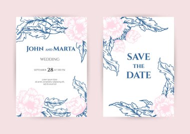 Düğün Davetiyesi. vektör eps10