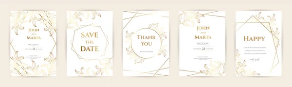 Luxury wedding invitation cards. eps10 — Stock Vector