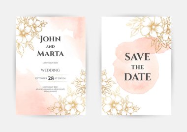 Düğün davetiyesi şablonları. Vektör Eps10.