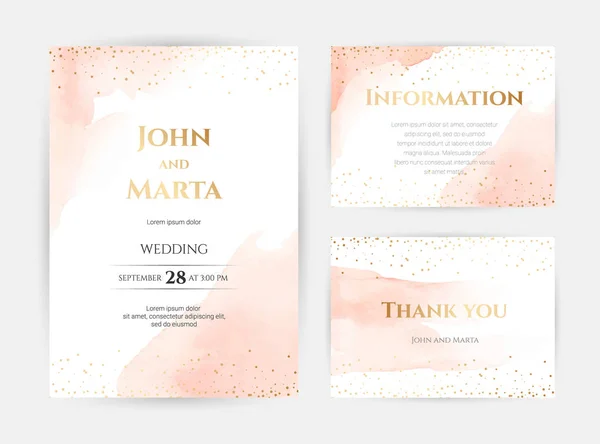 Modèles d'invitation de mariage. Vecteur eps10 . — Image vectorielle