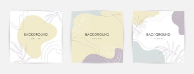 Çiçekli ve geometrik elementlere sahip soyut kare sanat şablonları. Sosyal medya paylaşımları için uygun. Zarif sürekli çizgi çizimi. Asgari düzeyde soyut yaratıcı evrensel sanatsal şablonlar.