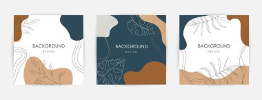 Çiçekli ve geometrik elementlere sahip soyut kare sanat şablonları. Sosyal medya paylaşımları için uygun. Zarif sürekli çizgi çizimi. Asgari düzeyde soyut yaratıcı evrensel sanatsal şablonlar.