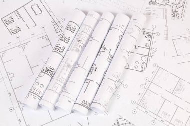 Mimari plan. Mühendislik evi çizimleri ve planları.
