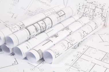 Mimari plan. Mühendislik evi çizimleri ve planları.