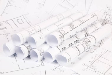Mimari plan. Mühendislik evi çizimleri ve planları.