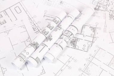 Mimari plan. Mühendislik evi çizimleri ve planları.