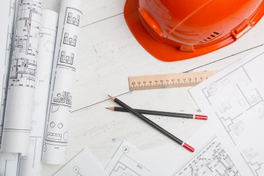 Kağıt mimari çizimler ve planlar