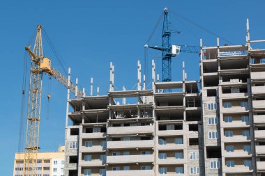 ev inşaatı. İnşaat Vinç ve konut binası