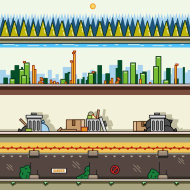 Paralaks backgrounds video oyunları için 25 ayarla