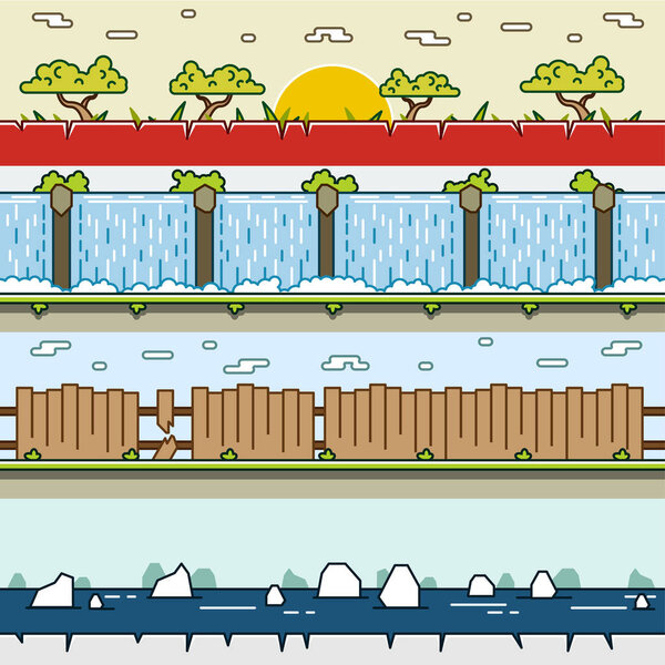 Фон Parallax для набора видеоигр 17
