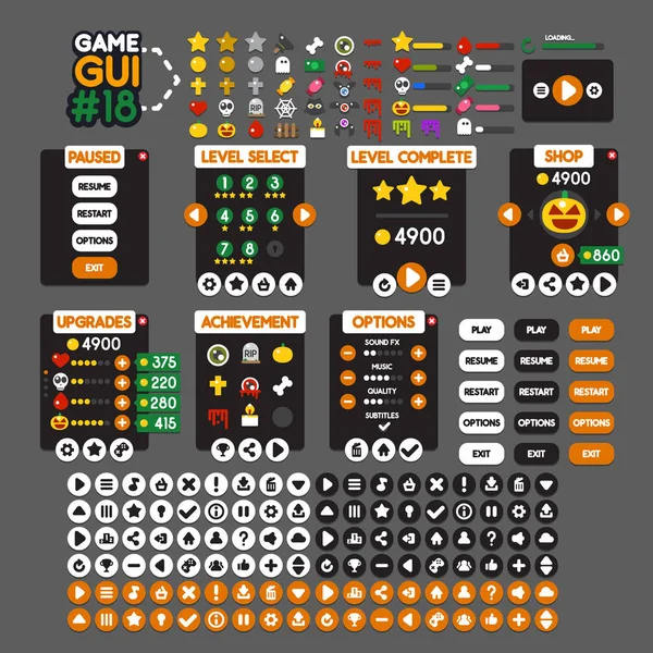 Videospiel Gui — Stockvektor