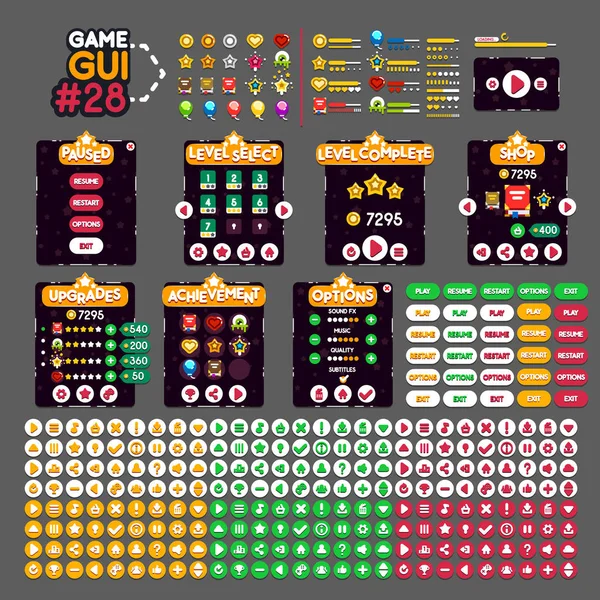 Gui Jeu Vidéo — Image vectorielle