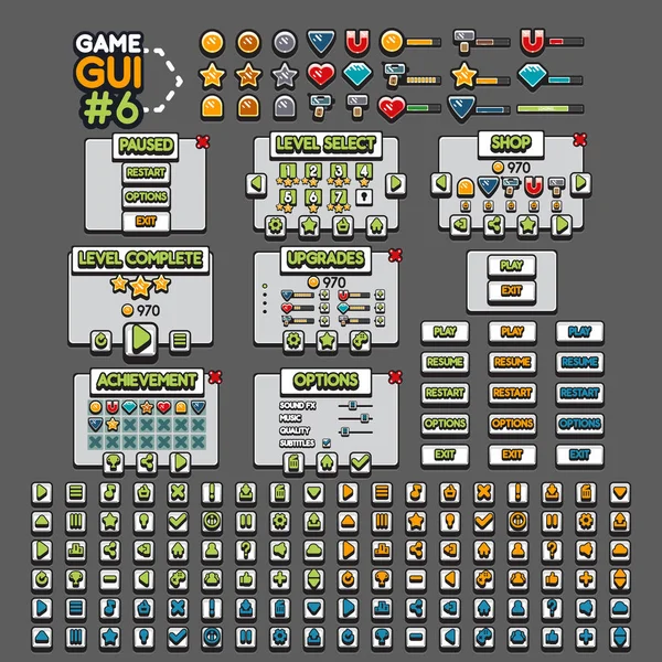 Gui Jogo Vídeo —  Vetores de Stock