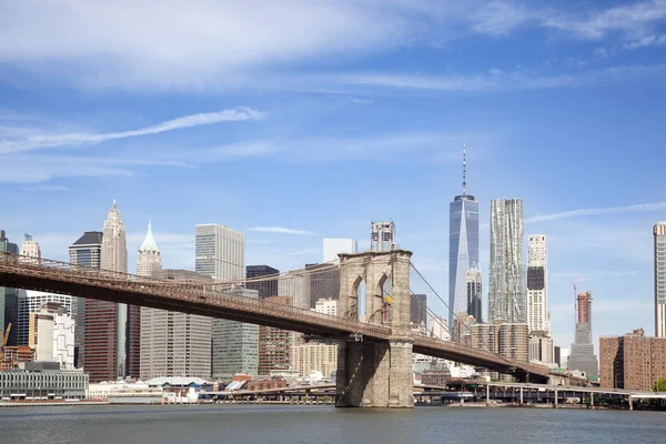 Puente Brooklyn Desde Lado Brooklyn — Foto de Stock