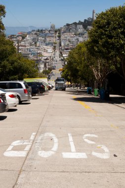 San Francisco, ABD-20 Haziran 2017: Yazın San Francisco sokaklarının manzarası