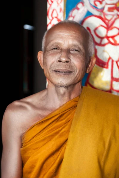 Champasak Laos Července 2009 Portrét Buddhistických Mnichů Venkovské Oblasti Laosu — Stock fotografie