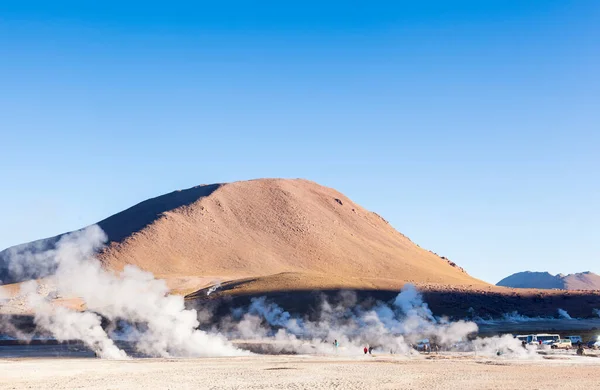 Kora Reggeli Tatio Gejzírek San Pedro Atacama Chile — Stock Fotó