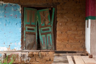 İnka Patikası 'nda eski bir kapı. Machupicchu yolu. Peru
