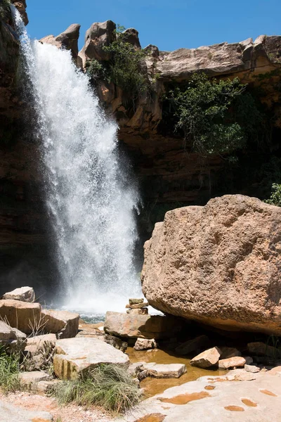 Salt Waterfall Teruel Province — Stock Photo, Image