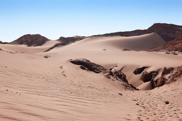 Dry River Bed Valley Moon Atacama Desert North Chile — Stock Photo, Image