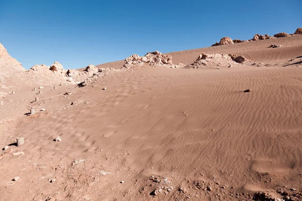Trockenes Flussbett Tal Des Mondes Atacama Wüste Nordchile — Stockfoto