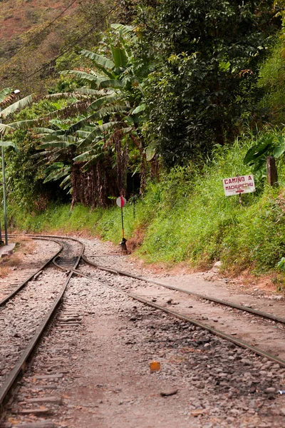 Bahnstrecke Nach Aguas Calientes Peru — Stockfoto