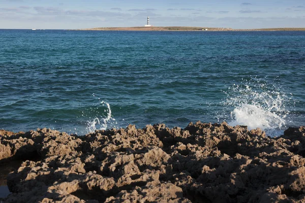 Fyrtornet Menorca Island Spanien — Stockfoto