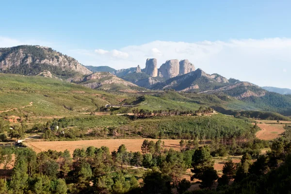 Los Ports Naturpark Tarragonaprovinsen Spanien Stockbild