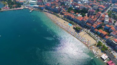 Tatil şehir Amasra Türkiye'nin havadan görünümü