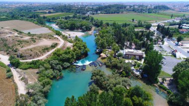 Manavgat Şelalesi Antalya içinde Türkiye'nin havadan görünümü