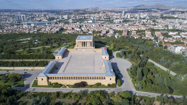 Aerial View Ataturk Mausoleum Anitkabir Monumental Tomb Mustafa Kemal Ataturk — Stock Photo, Image