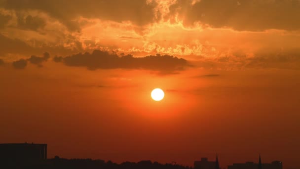 Orange Sunset Time Lapse Ankara Turquía — Vídeos de Stock