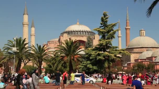 Αγία Σοφία Στην Κωνσταντινούπολη Τουρκία Ayasofya — Αρχείο Βίντεο