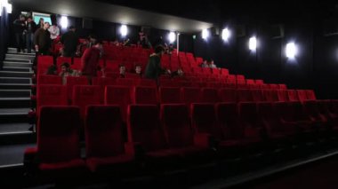 İnsanlar dolum sinema Timelapse