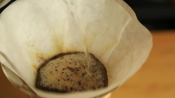 Chemex Kaffe Bryggning — Stockvideo