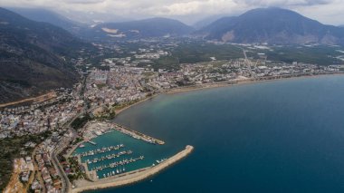 Finike'nin Antalya Türkiye'deki havadan görünümü