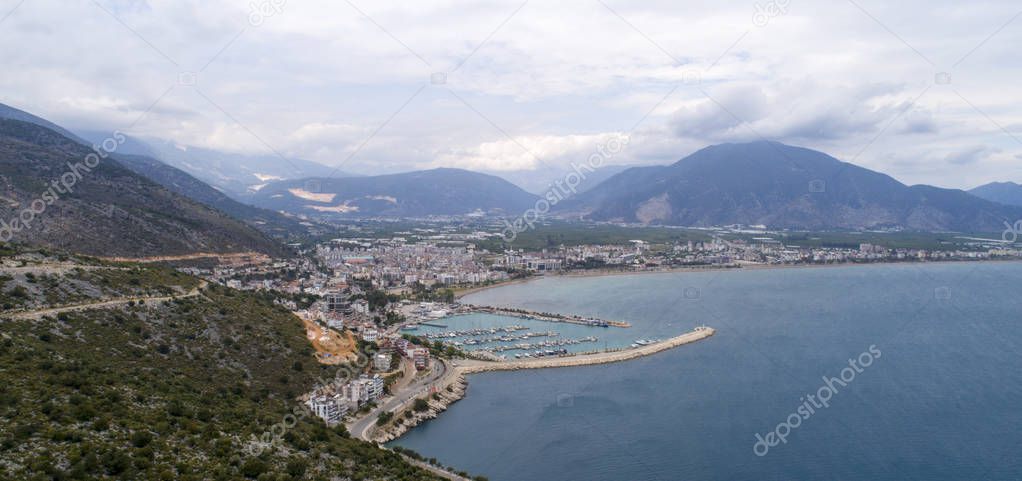 Aerial view of Finike in Antalya Turkey
