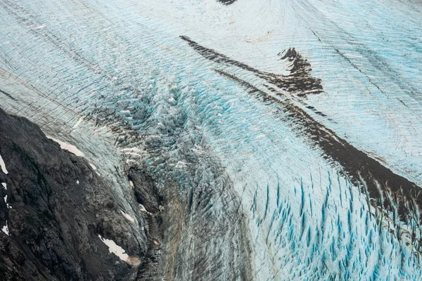 Close Vista Aérea Uma Geleira Sem Nome Perto Seldovia Alaska — Fotografia de Stock