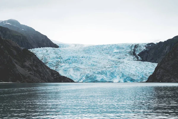 Vista Glaciar Holgate Parque Nacional Kenai Fjords — Fotografia de Stock