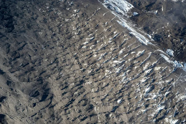 Vista Aérea Glaciar Root Parque Nacional Wrangell Elias Vista Lodo — Fotografia de Stock