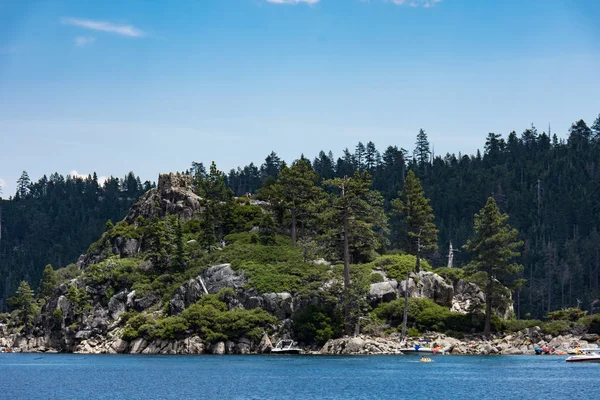 Pohled Ostrov Fannette Emerald Bay South Lake Tahoe California Letní — Stock fotografie