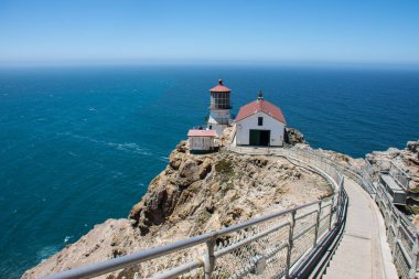 Tarihi Point Reyes feneri Marin County, Kaliforniya'da aşağı giden merdiven