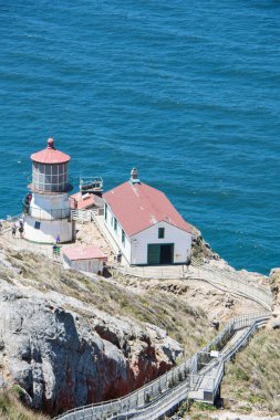 Tarihi Point Reyes deniz feneri Marin County, Kaliforniya'da görünümünü portre