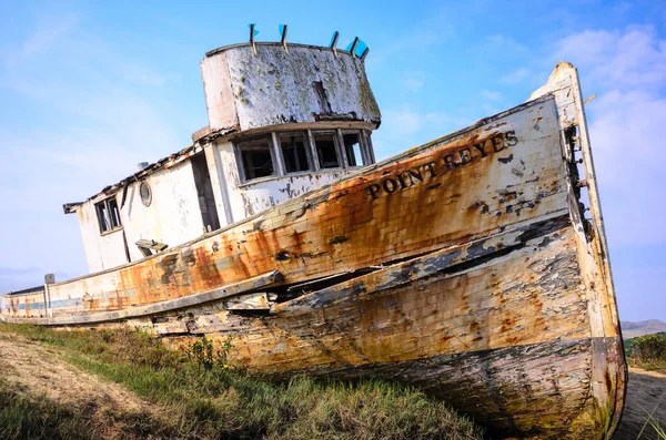 Point Reyes Naufrágio Barco Abandonado Localizado Inverness Califórnia Point Reyes — Fotografia de Stock