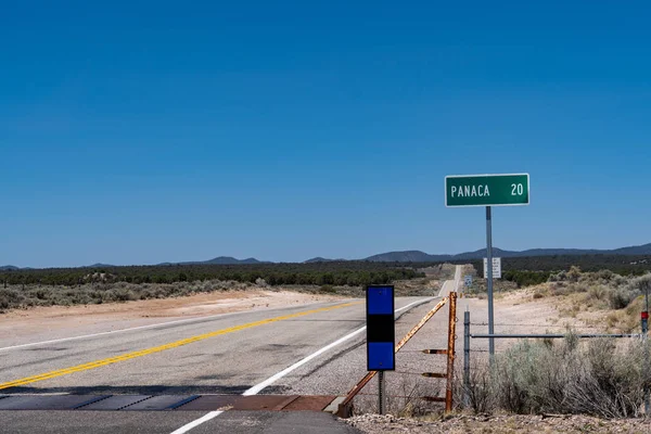 Autopista Solitaria Desierto Panaca Nevada — Foto de Stock