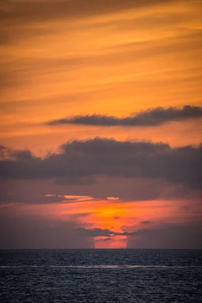 Pôr Sol Colorido Laranja Roxo Oceano Pacífico Jolla San Diego — Fotografia de Stock