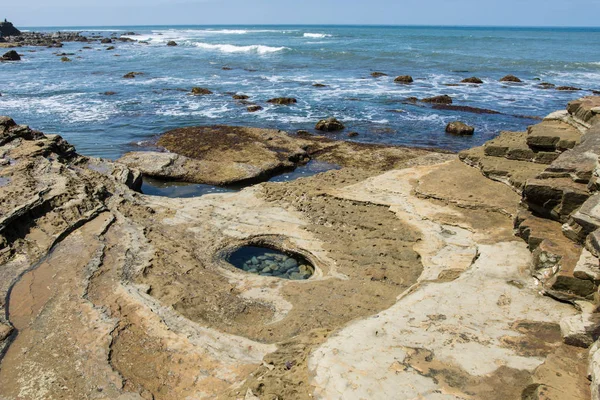 Point Cabrillo Tide Pools Seaweed Rocks San Diego Shores Pacific — Stock Photo, Image