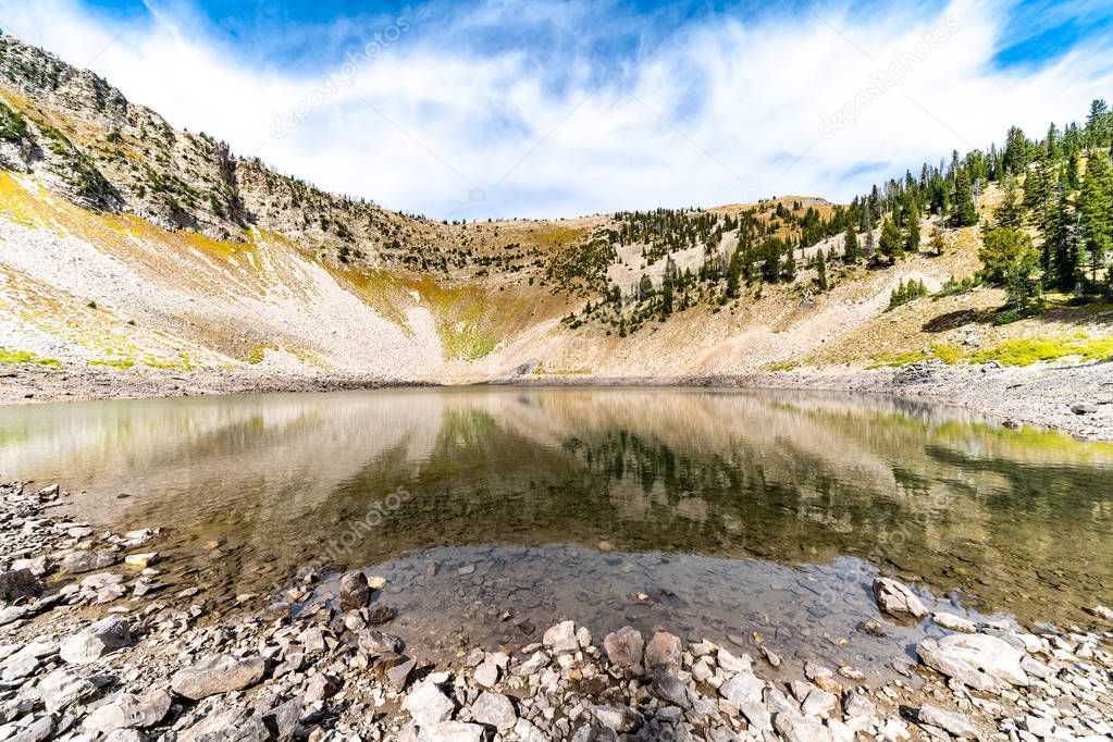 Alpine Lake in the Wyoming Bridger Teton National Forest near Jackson Wyoming