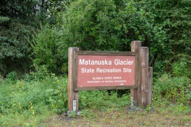 Matanuska buzul devlet rekreasyon Site, bir Alaska devlet parkı için işaret