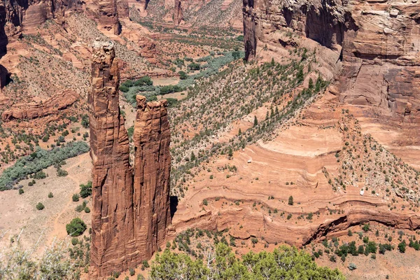 Visa Spindel Rock Den Berömda Klippformation Canyon Chelly National Monument — Stockfoto